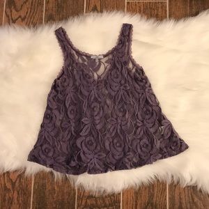 Purple lace top